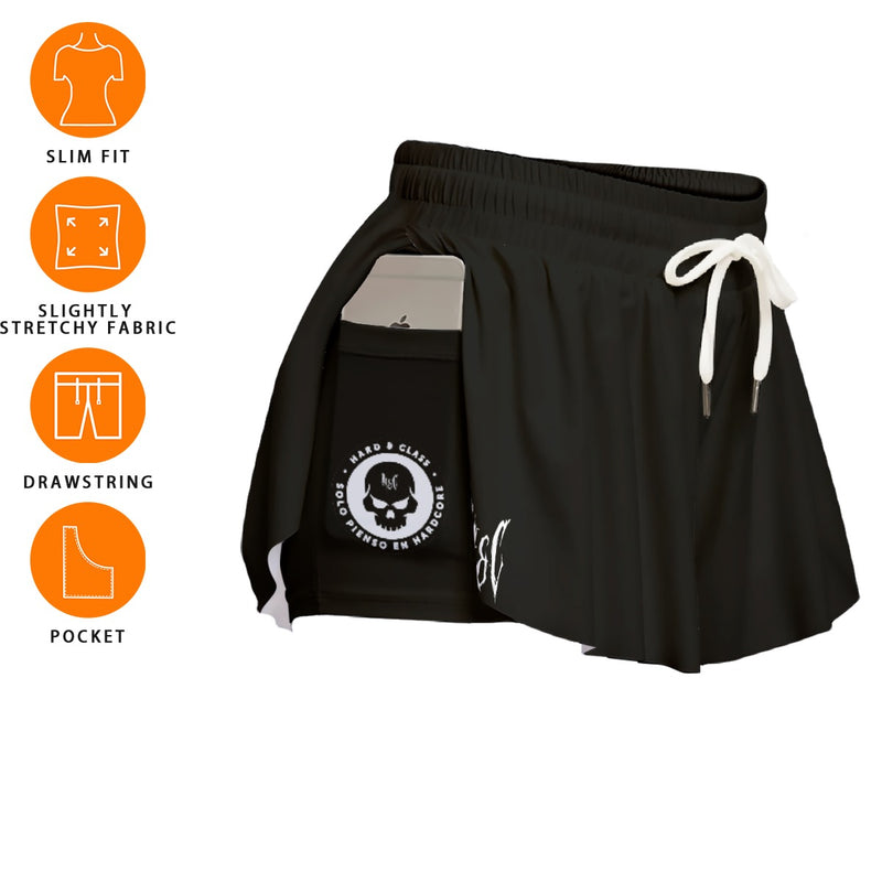 SPORT SHORTS WITH POCKET · HARDCORE BLACK