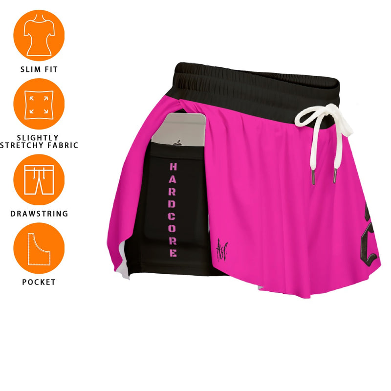 SPORT SHORTS WITH POCKET · HARDCORE PINK